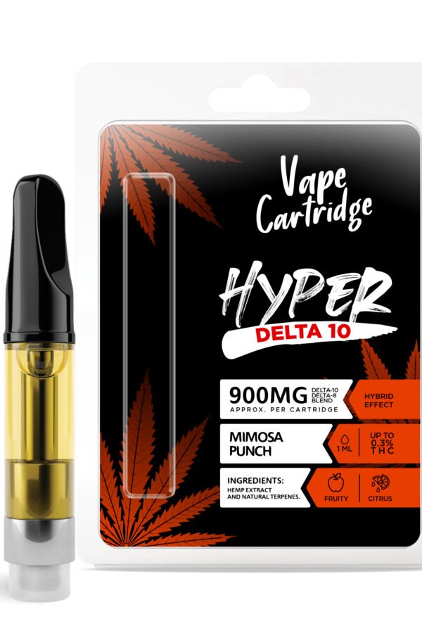 900mg D10, D8 Vape Cart - Mimosa Punch - Hybrid - 1ml - Hyper