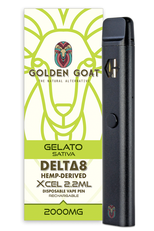 Delta-8 THC Vape Device, 2000mg, Rechargeable/Disposable - Gelato