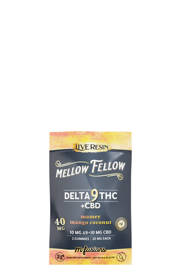 Delta 9 Live Resin Gummies 40mg 2 ct. - Mamey Mango Coconut
