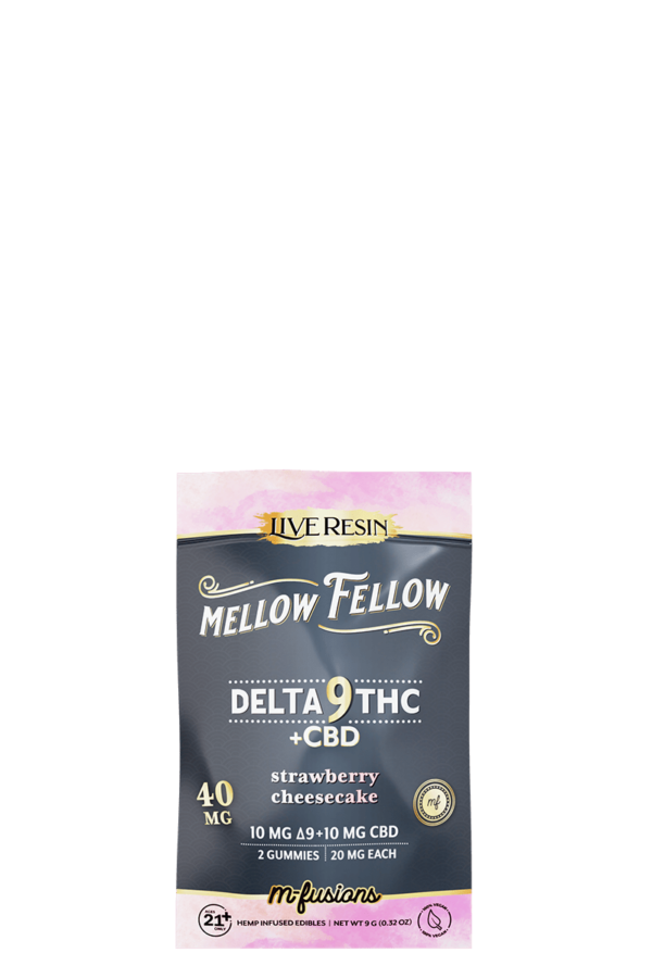 Delta 9 Live Resin Gummies 40mg 2 ct. - Strawberry Cheesecake