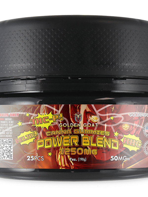 Power Blend Canna Gummies 1250mg Blue Raspberry Rings
