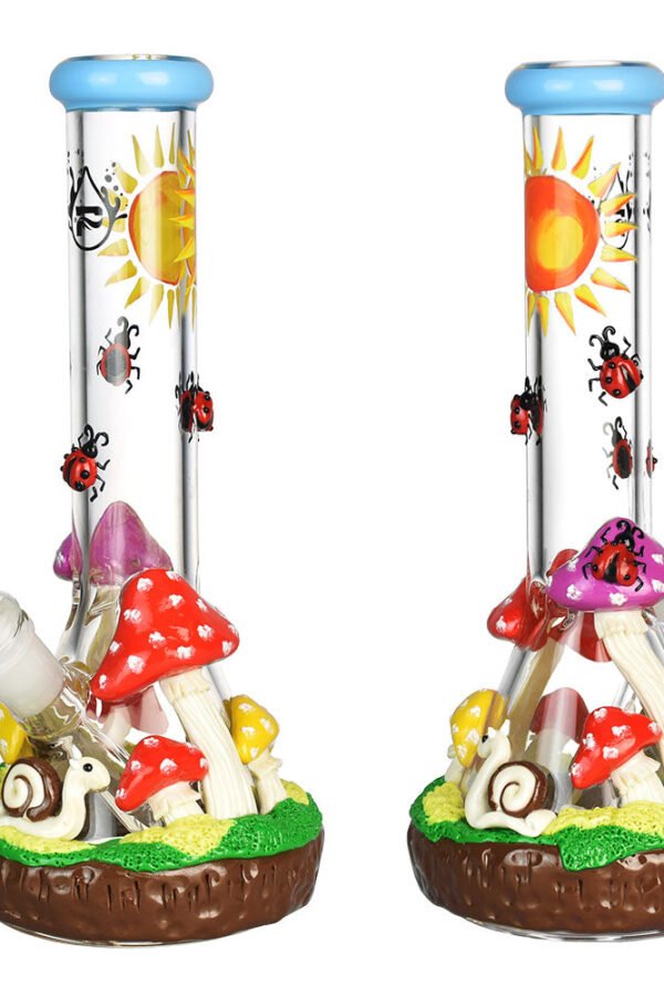 Pulsar Ladybug Shroom Beaker Water Pipe- 10.25""/14mm F
