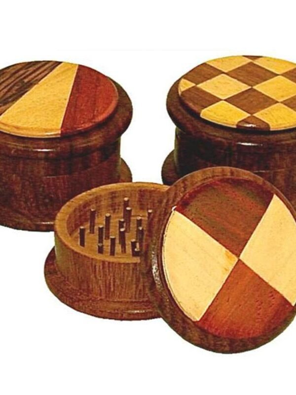 Round Wood Herb Grinder / 2pc