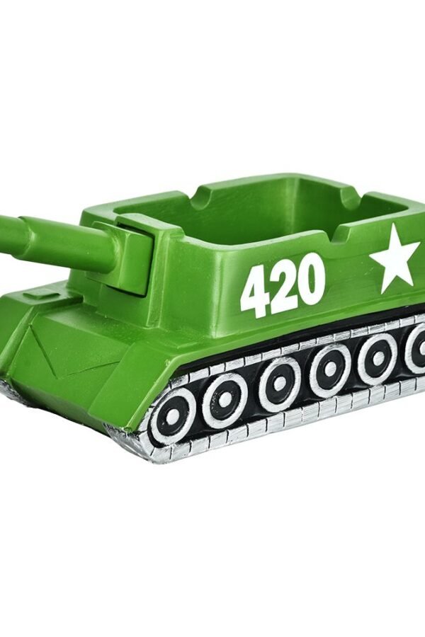 Tank Ceramic Ashtray - 4.25"" x 3.25""