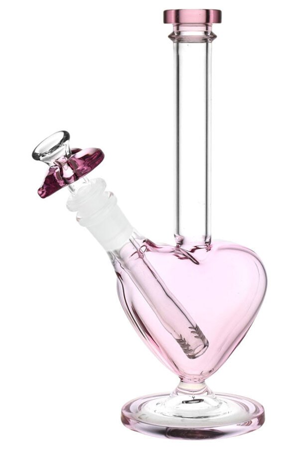 The Heart Grows Fonder Glass Water Pipe - 9.25"" / 14mm F