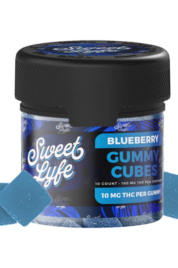 Vegan Gummies 100MG D9 THC- 2oz Jar Blueberry