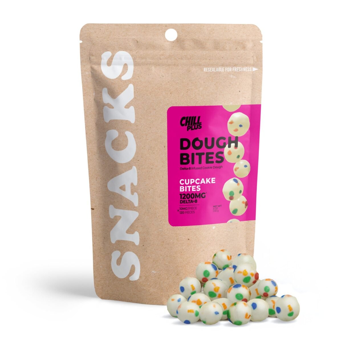 10mg Delta 8 Dough Bites - Cupcake Bites - Chill Plus (1200mg)