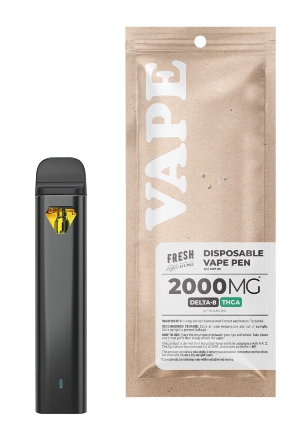 2000mg THCA, D8 Vape Pen - Blue Dream - Hybrid - 2ml - Fresh