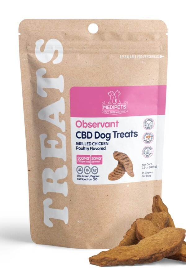 CBD Dog Treats - Grilled Chicken - 300mg - MediPets