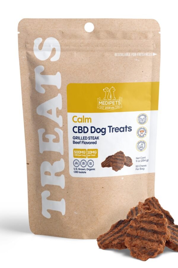 CBD Dog Treats - Grilled Steak - 500mg - MediPets