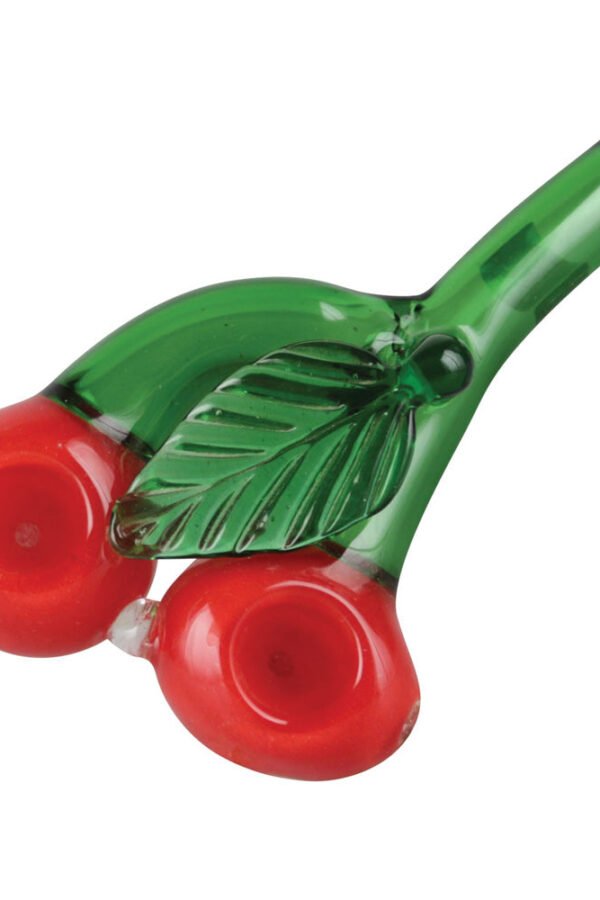 Double Cherry Glass Hand Pipe - 5.5""