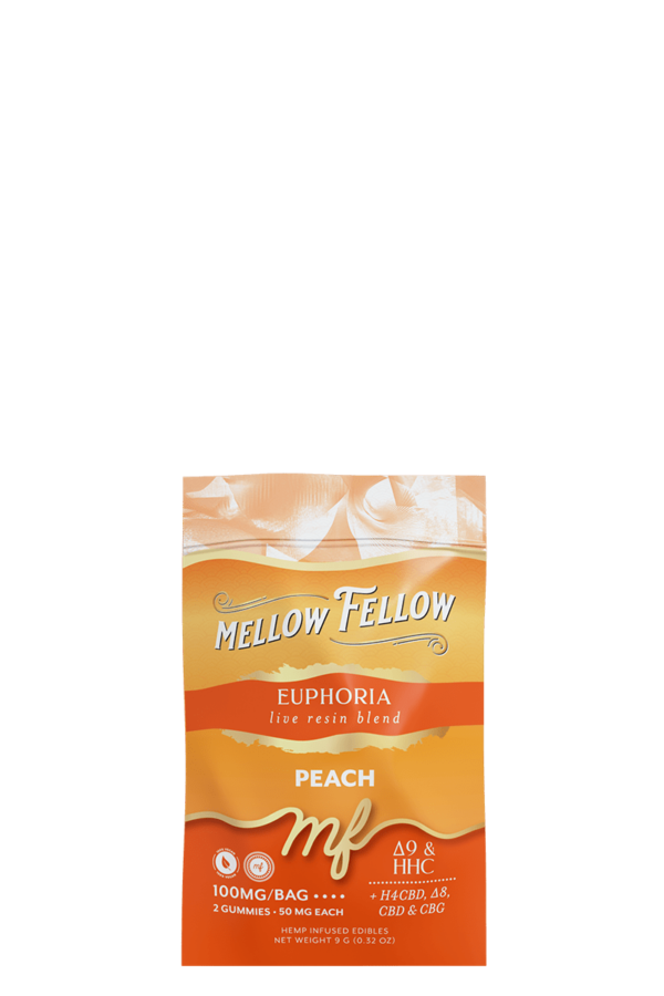 Euphoria Blend - Live Resin M-Fusions Edibles Sachets - Peach 100mg