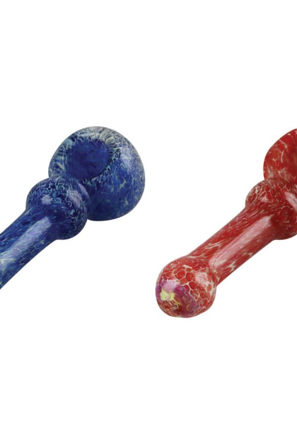 Frit Art Hand Pipe 3.75"" Colors Vary