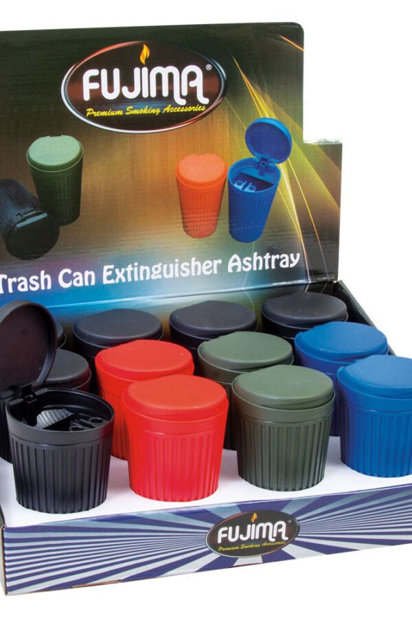 Fujima Trash Can Extinguisher Ashtray - 3""/Asst - 12PC DISP