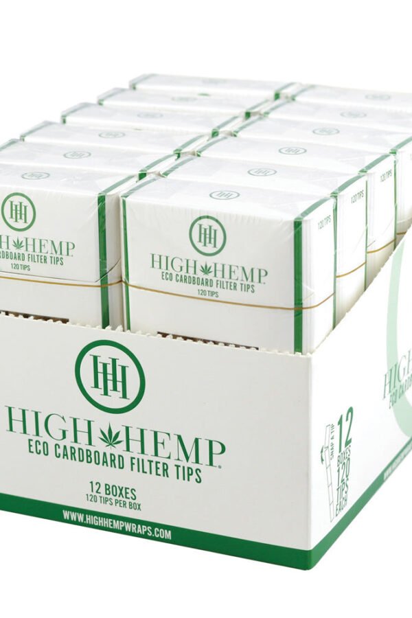 High Hemp Eco Cardboard Filter Tips - 12PC DISPLAY