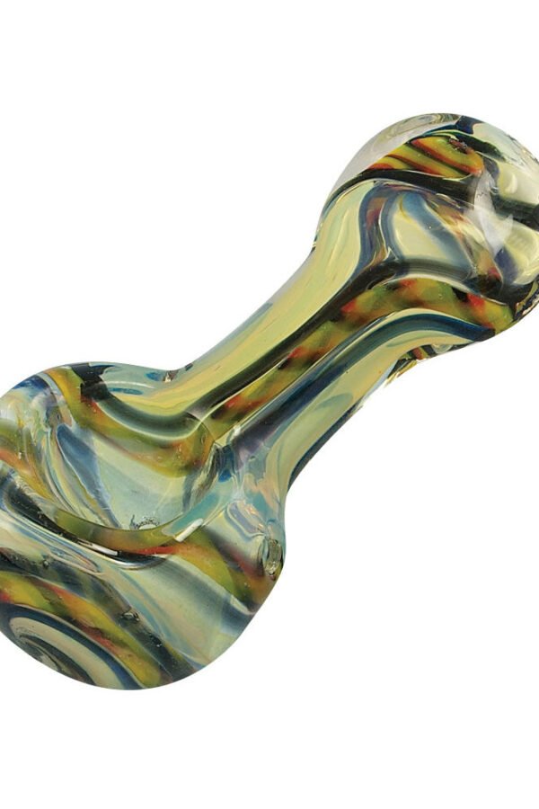 Inside Out Cane Glass Spoon Pipe