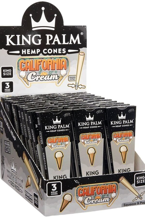 King Palm Hemp Cones / 3pc / King Size / 30pk Display