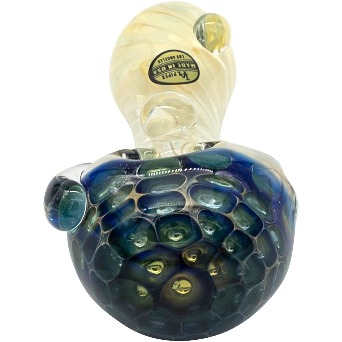 LA Pipes ""The Hive"" Honeycomb Color Changing Glass Pipe