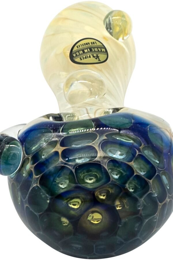 LA Pipes ""The Hive"" Honeycomb Color Changing Glass Pipe