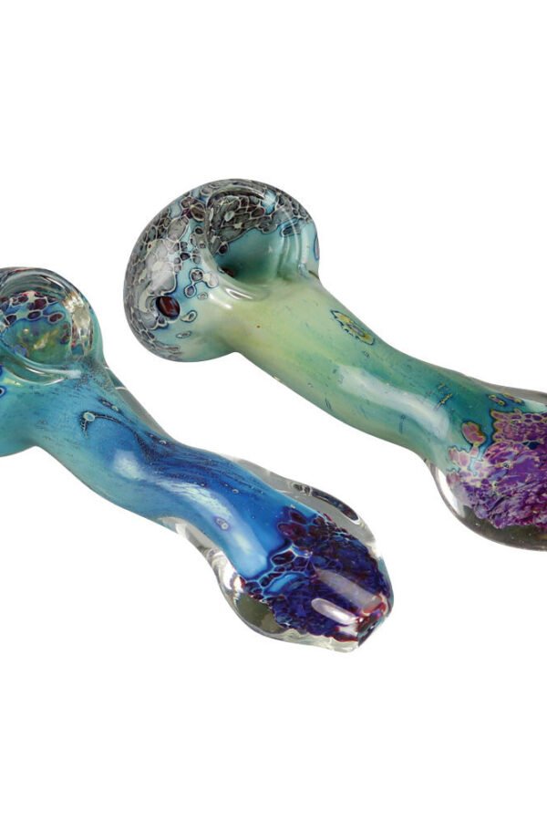 Silver Fumed Glass Spoon Pipe
