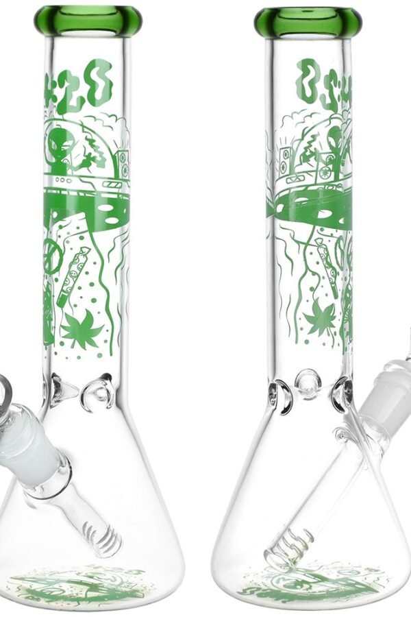 420 UFO Visitor Beaker Glass Water Pipe - 10"" / 14mm F