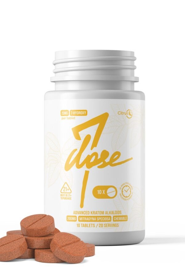 7-Hydroxy Tablets - 20mg - Citrus - 10pc - 7Dose (200mg)