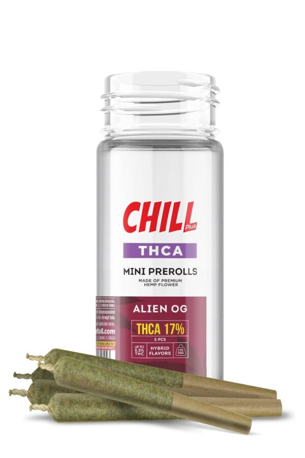Alien OG Mini Pre-Rolls - 0.5g - THCA - 5 Joints - Chill Plus