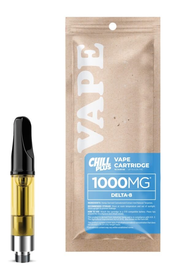 D8 Vape Cart - 1000mg - Green Crack - Sativa - 1ml - Chill Plus (1,000mg)