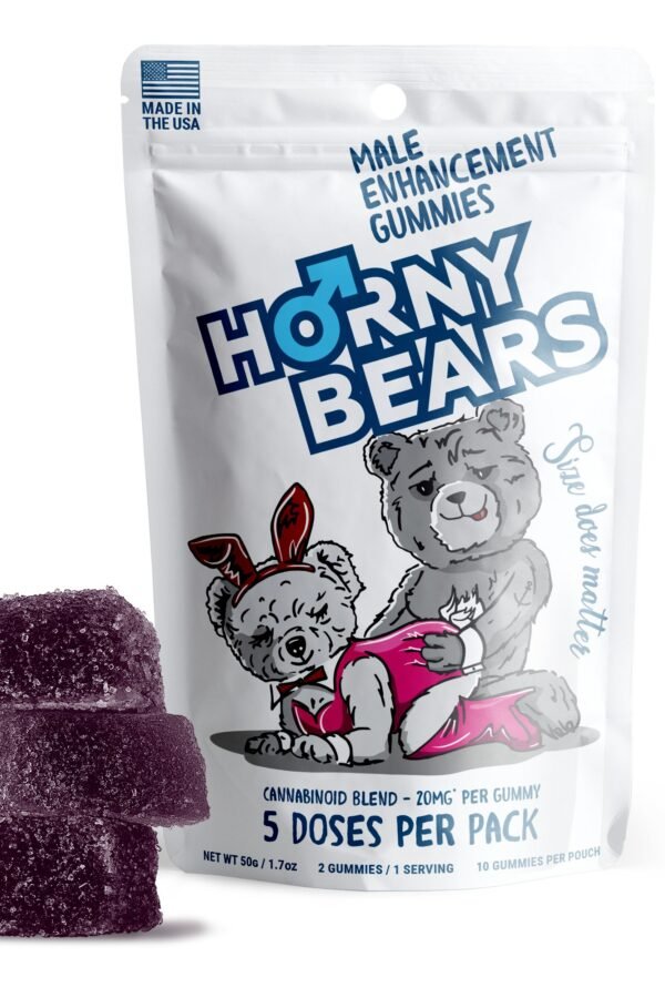 Male Enhancement Gummies - D9, THCV, THCP, CBD - 20mg - Horny Bears